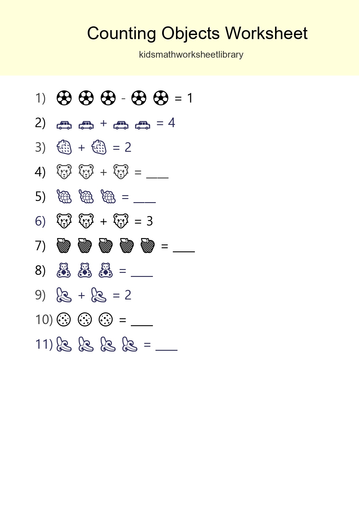 Learn Counting With Pictures Worksheet (Pre-K) - Part 289