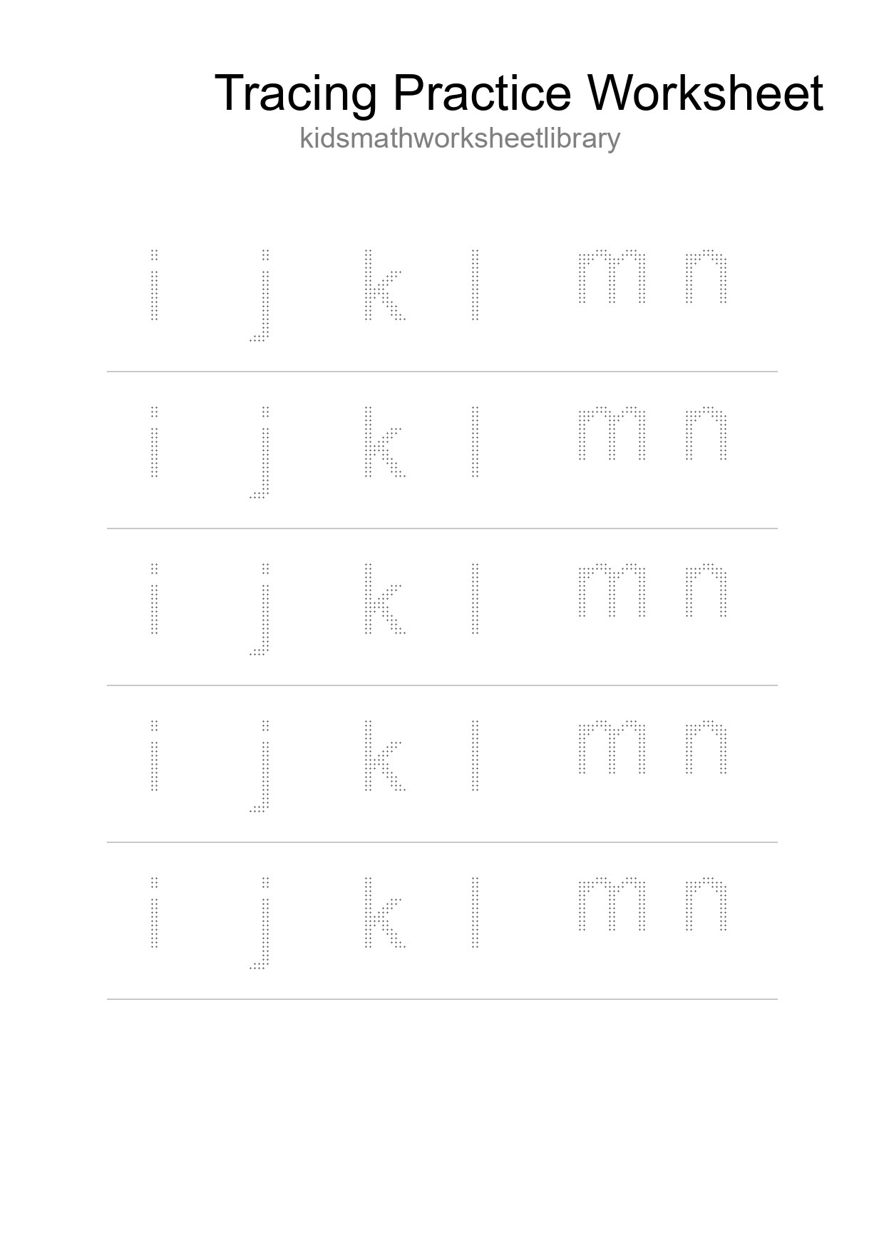 Printable Tracing Worksheet For Kids - Part 10