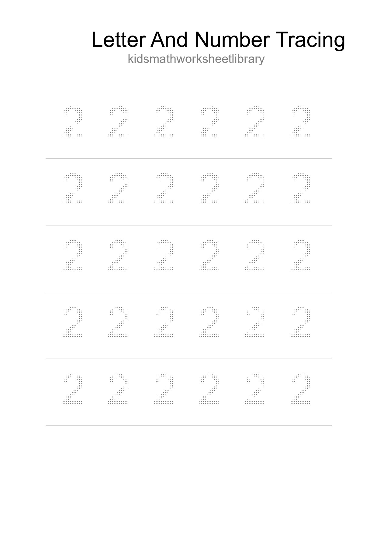 Printable Tracing Worksheet For Kids - Part 186