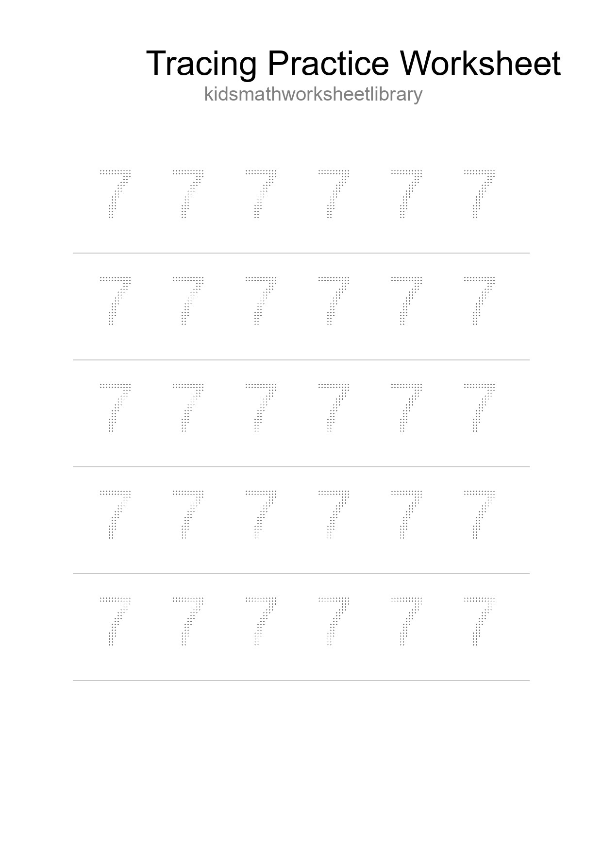 Printable Tracing Worksheet For Kids - Part 219