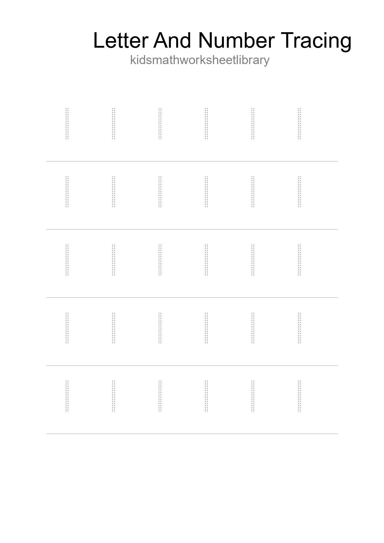 Printable Tracing Worksheet For Kids - Part 252