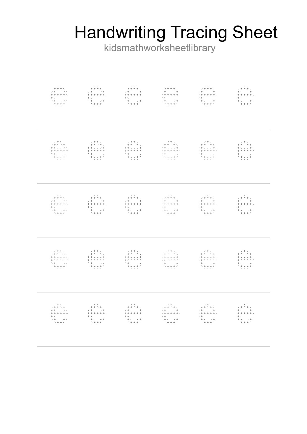 Printable Tracing Worksheet For Kids - Part 274