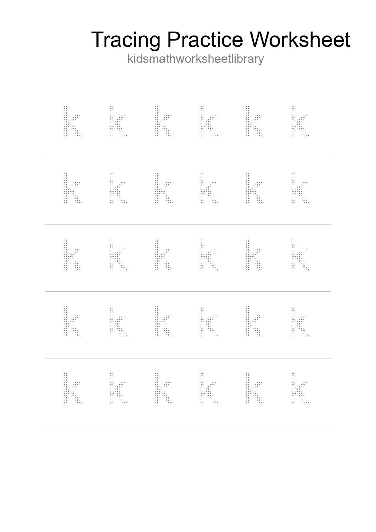 Printable Tracing Worksheet For Kids - Part 76