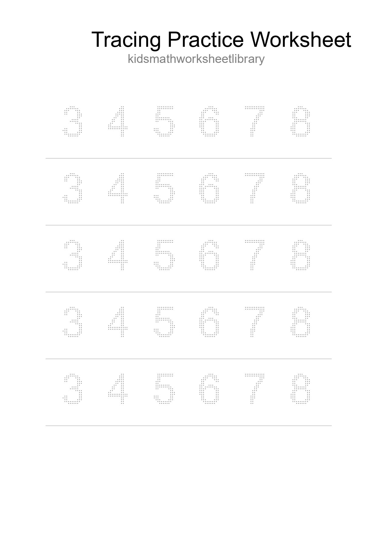 Printable Tracing Worksheet For Kids - Part 87